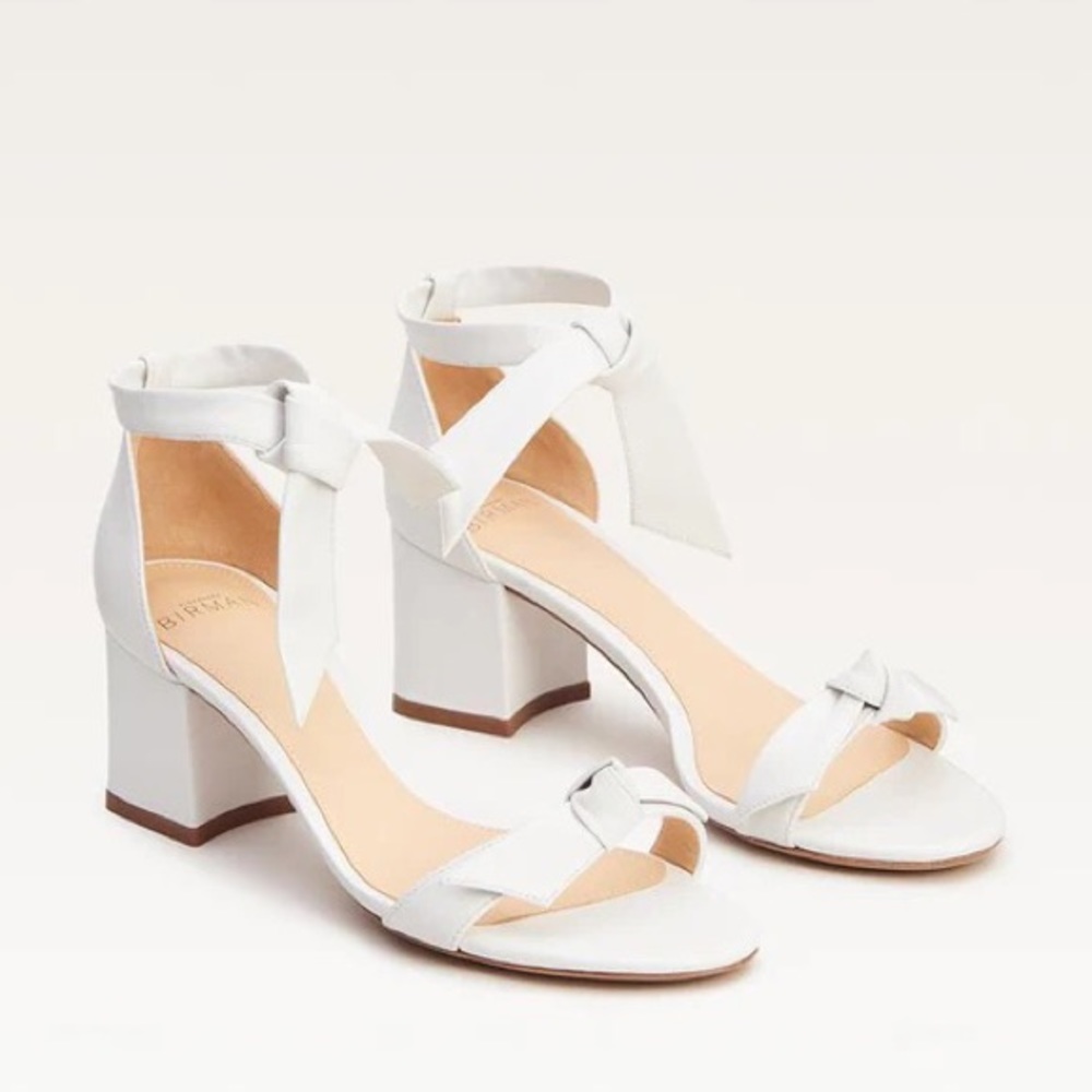Alexandre Birman clarita white sandals block heel 60mm Size 11